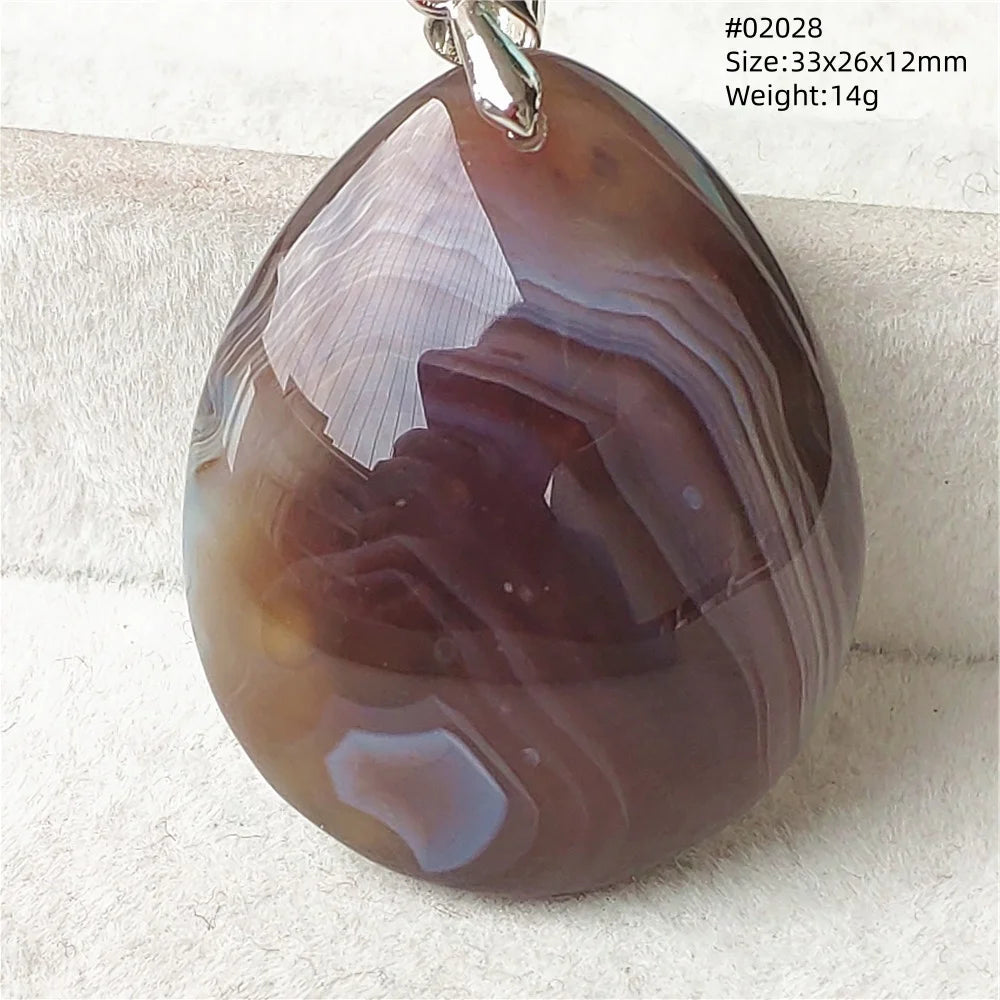 Natural Black Persian Agate Pendant Necklace Eye Women Men Jewelry Rare Fashion Gemstone Pink Agate Necklace AAAAAA