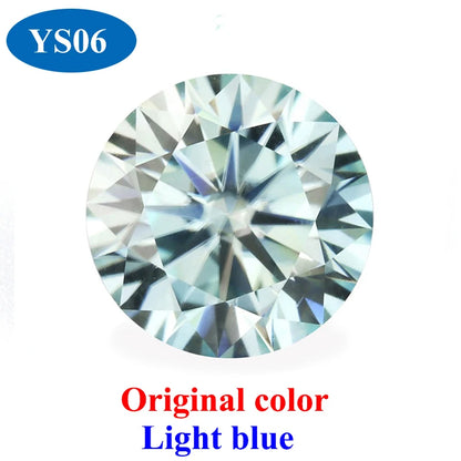DJMAX 0.5-3ct Pink Red Royal Blue Green Moissanite Loose Stone Excellent Cut 5/6.5/8/9mm Original Moissanite Diamond Stones