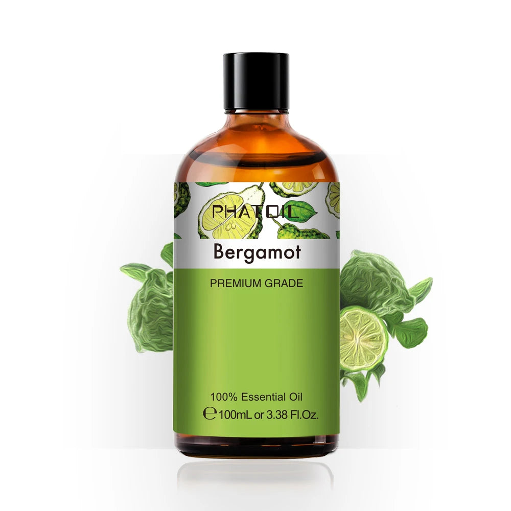100ML Pure Natural Rose Essential Oils Humidifier Diffuser Lavender Vanilla Peppermint Geranium Cloves Basil Tea Tree Aroma Oil