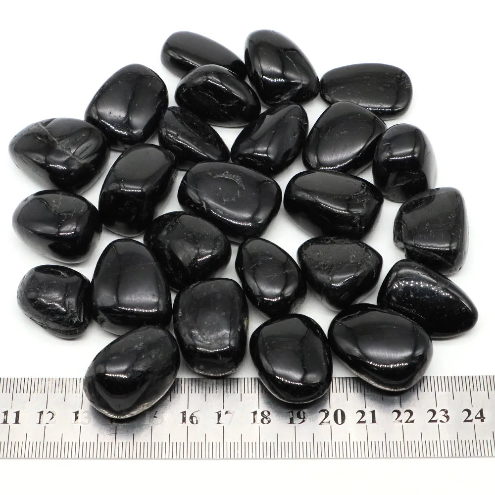 Natural Black Tourmaline Irregular Tumbled Stone Reiki Healing Crystal Energy Quartz Mineral Specimen Aquarium Home Garden Decor