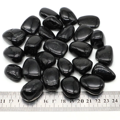 Natural Black Tourmaline Irregular Tumbled Stone Reiki Healing Crystal Energy Quartz Mineral Specimen Aquarium Home Garden Decor