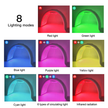8 Color  LED Facial Mask Photon Skin Rejuvenation Machine