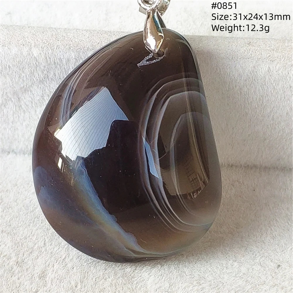 Natural Black Persian Agate Pendant Necklace Eye Women Men Jewelry Rare Fashion Gemstone Pink Agate Necklace AAAAAA