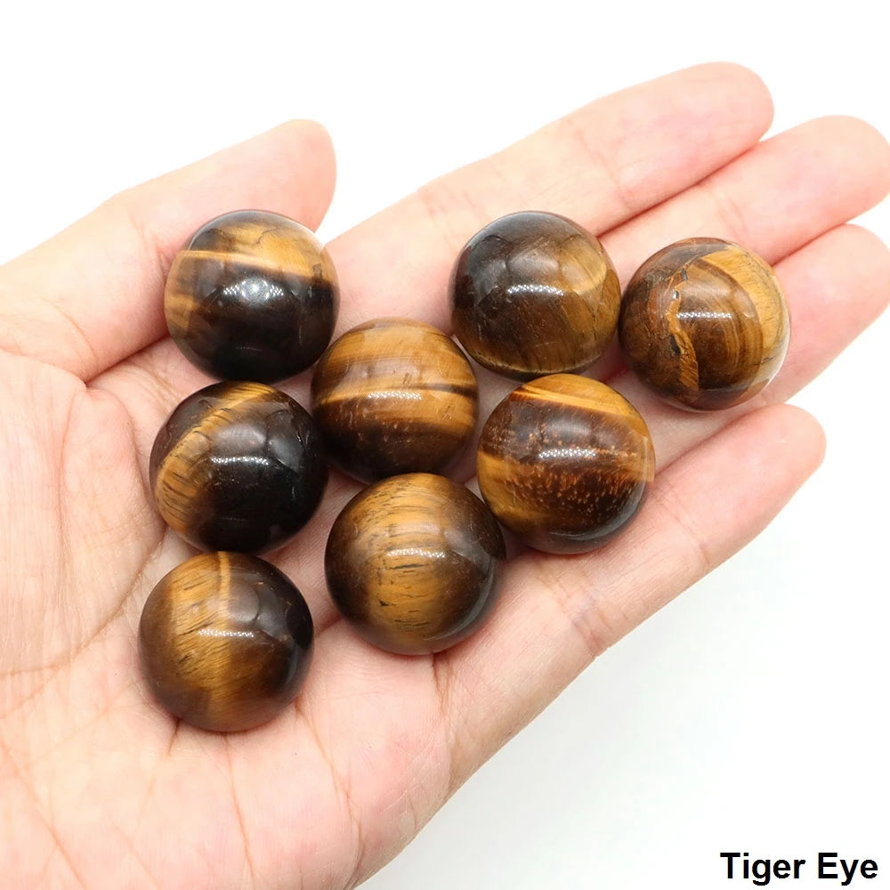 20mm Black Agate Balls Natural Stone Sphere Healing Crystal Amethyst Energy Globe for DIY Jewelry Specimen Collection Home Decor