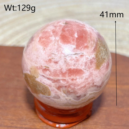 Rhodochrosite Sphere – Natural Pink Elegance