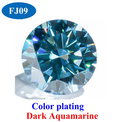 DJMAX 0.5-3ct Pink Red Royal Blue Green Moissanite Loose Stone Excellent Cut 5/6.5/8/9mm Original Moissanite Diamond Stones
