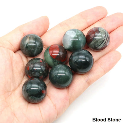 20mm Black Agate Balls Natural Stone Sphere Healing Crystal Amethyst Energy Globe for DIY Jewelry Specimen Collection Home Decor