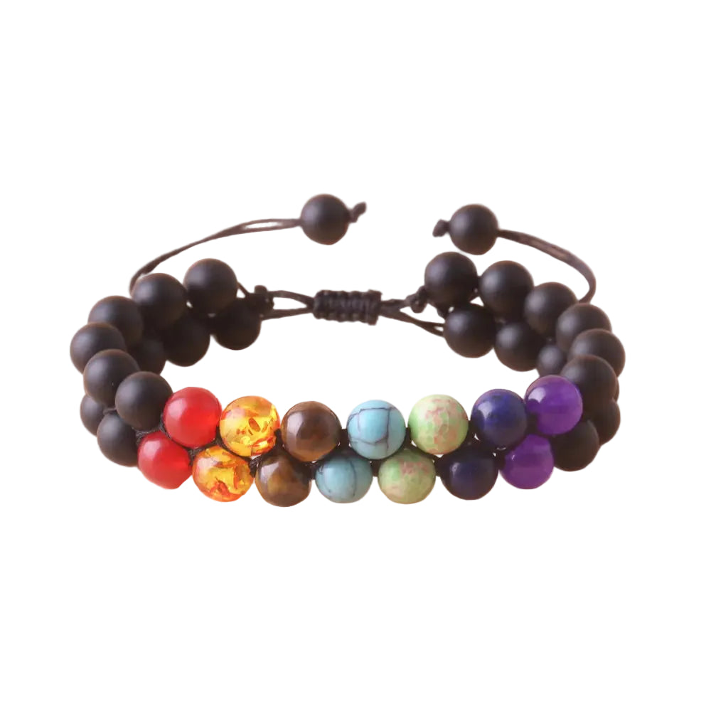 7 Chakra Natural Stone Bracelet – Balance & Harmony