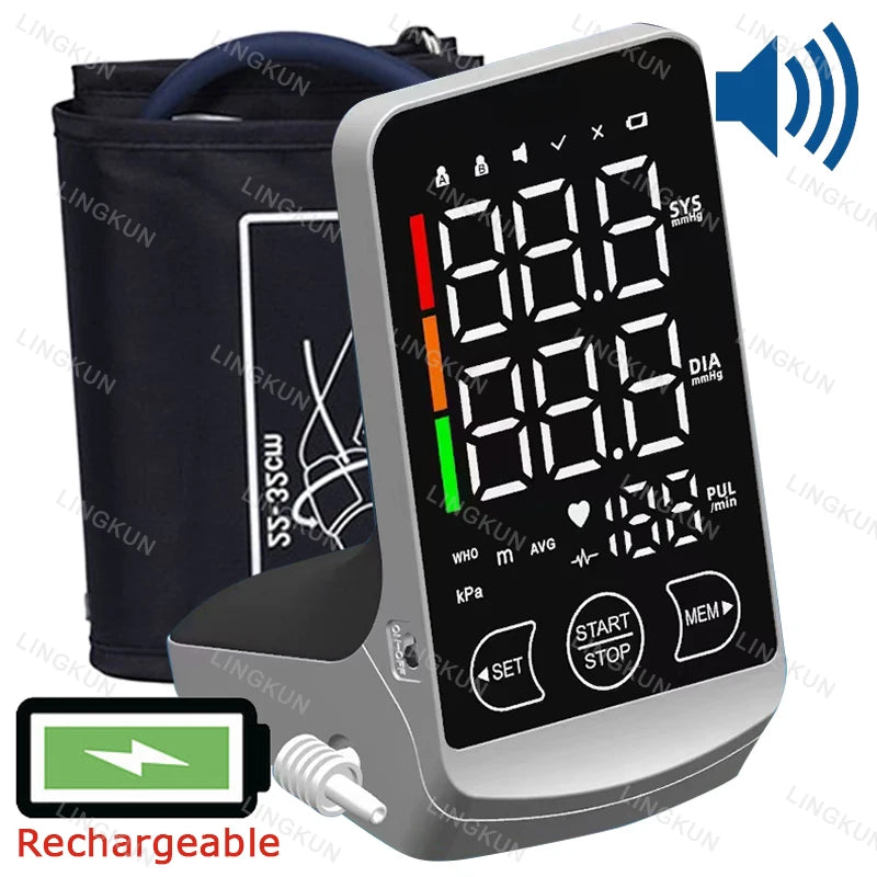 Large Display Screen  Arm Blood Pressure Monitor Digital