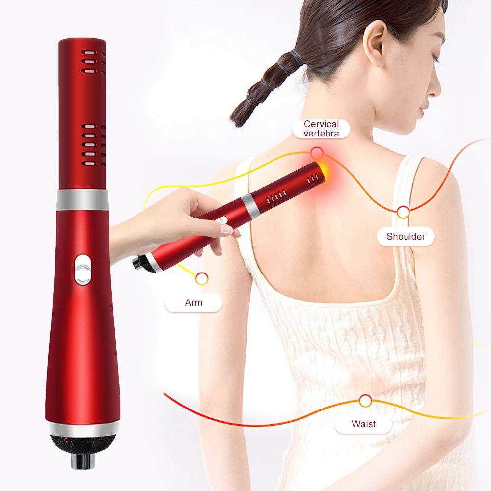 Terahertz Electric and Magnetic Heating Device for Pain Relief