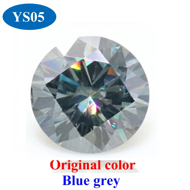 DJMAX 0.5-3ct Pink Red Royal Blue Green Moissanite Loose Stone Excellent Cut 5/6.5/8/9mm Original Moissanite Diamond Stones