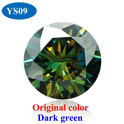 DJMAX 0.5-3ct Pink Red Royal Blue Green Moissanite Loose Stone Excellent Cut 5/6.5/8/9mm Original Moissanite Diamond Stones