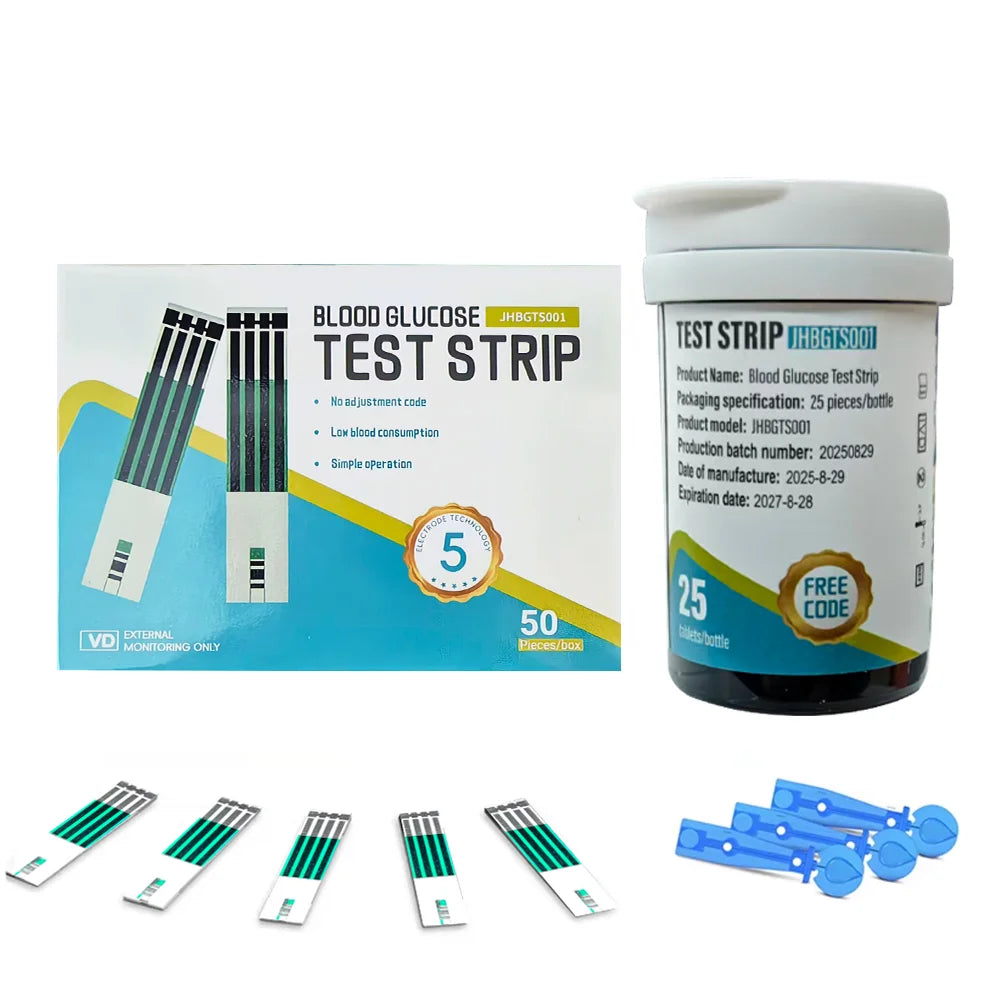 Blood Glucose Meter Diabetes Kit 50pc Test Strips Lancet