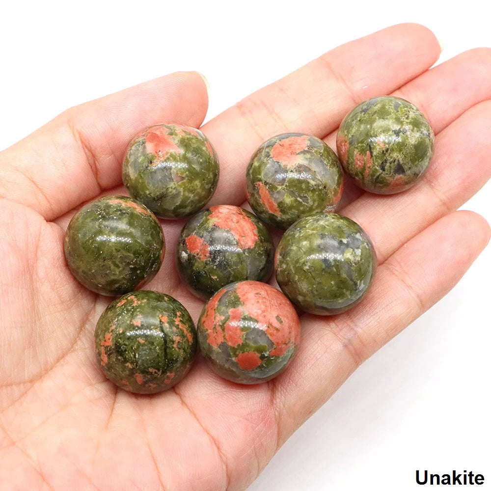 20mm Black Agate Balls Natural Stone Sphere Healing Crystal Amethyst Energy Globe for DIY Jewelry Specimen Collection Home Decor