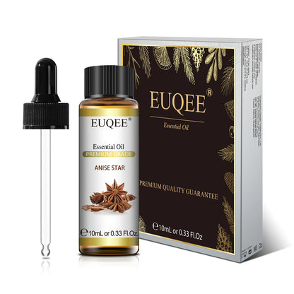 EUQEE 10ml Pure Natural Essential Oil Lavender Jasmine Eucalyptus Vanilla Sandalwood Sweet Orange Lemon Oregano Neroli Fragrance