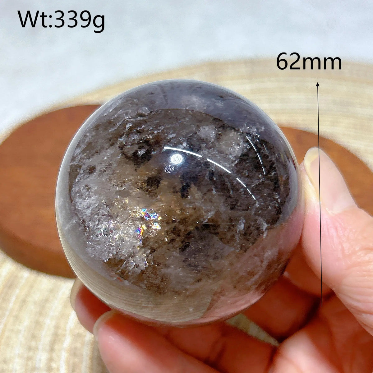 Rainbow Smoky Quartz Sphere – Natural Crystal
