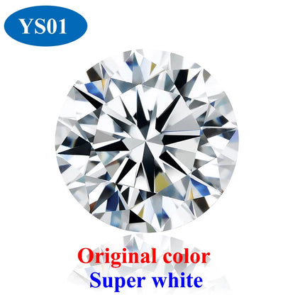 DJMAX 0.5-3ct Pink Red Royal Blue Green Moissanite Loose Stone Excellent Cut 5/6.5/8/9mm Original Moissanite Diamond Stones