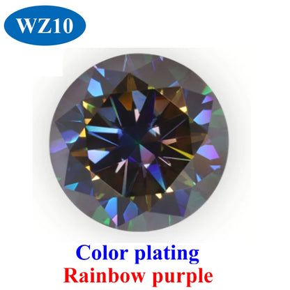 DJMAX 0.5-3ct Pink Red Royal Blue Green Moissanite Loose Stone Excellent Cut 5/6.5/8/9mm Original Moissanite Diamond Stones