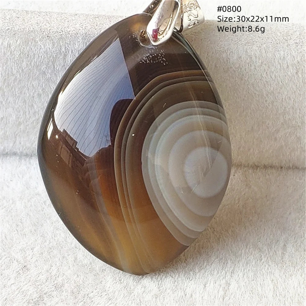 Natural Black Persian Agate Pendant Necklace Eye Women Men Jewelry Rare Fashion Gemstone Pink Agate Necklace AAAAAA