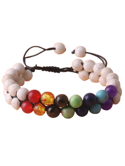 7 Chakra Natural Stone Bracelet – Balance & Harmony