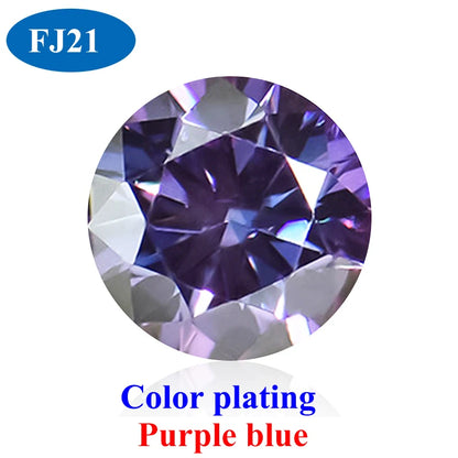 DJMAX 0.5-3ct Pink Red Royal Blue Green Moissanite Loose Stone Excellent Cut 5/6.5/8/9mm Original Moissanite Diamond Stones