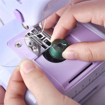 25 Piece Set of Mudder Plastic Sewing Machine Barrels with Sewing Machine Storage Box, Transparent, Used for Household Sewing AC