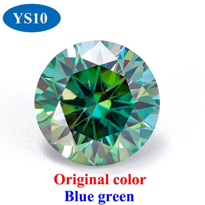 DJMAX 0.5-3ct Pink Red Royal Blue Green Moissanite Loose Stone Excellent Cut 5/6.5/8/9mm Original Moissanite Diamond Stones