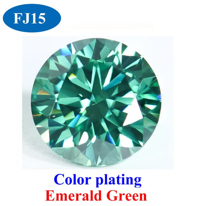 DJMAX 0.5-3ct Pink Red Royal Blue Green Moissanite Loose Stone Excellent Cut 5/6.5/8/9mm Original Moissanite Diamond Stones