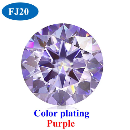 DJMAX 0.5-3ct Pink Red Royal Blue Green Moissanite Loose Stone Excellent Cut 5/6.5/8/9mm Original Moissanite Diamond Stones