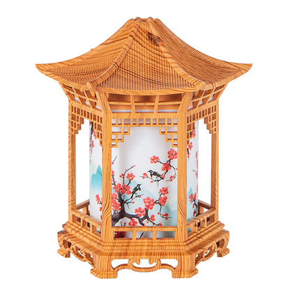 Chinese Style Element Pavilion Humidifier Unique Creative Decorative Night Light with Delicate Spray to Improve Air Quality