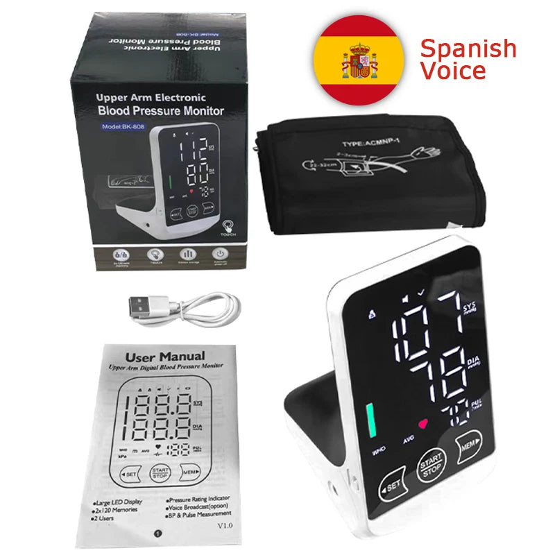 Large Display Screen  Arm Blood Pressure Monitor Digital