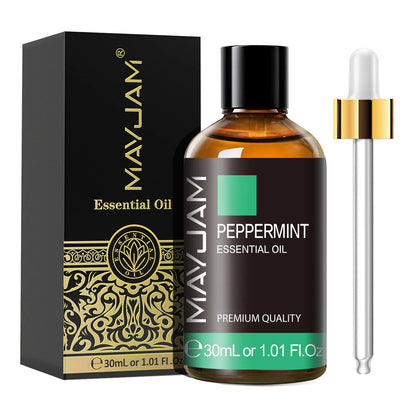 MAYJAM 1PCS 30ML Aromatherapy Essential Oil Lavender Vanilla Jasmine Eucalyptus Peppermint Aroma Oil for Diffuser Candle Soap