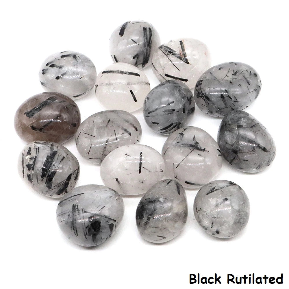 Natural Black Tourmaline Irregular Tumbled Stone Reiki Healing Crystal Energy Quartz Mineral Specimen Aquarium Home Garden Decor