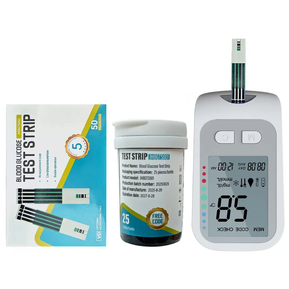 Blood Glucose Meter Diabetes Kit 50pc Test Strips Lancet