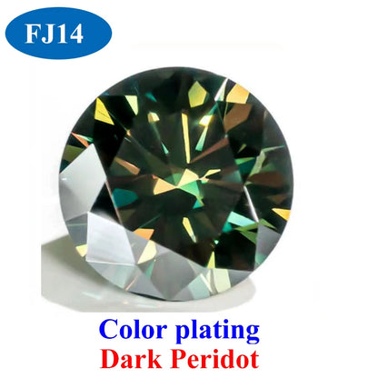 DJMAX 0.5-3ct Pink Red Royal Blue Green Moissanite Loose Stone Excellent Cut 5/6.5/8/9mm Original Moissanite Diamond Stones