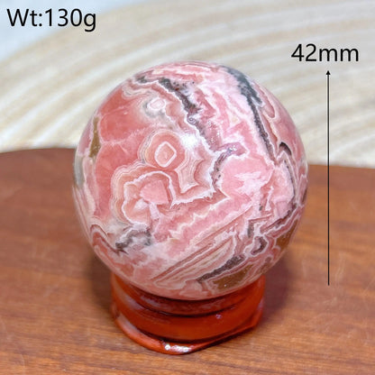 Rhodochrosite Sphere – Natural Pink Elegance
