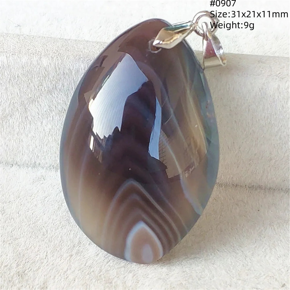 Natural Black Persian Agate Pendant Necklace Eye Women Men Jewelry Rare Fashion Gemstone Pink Agate Necklace AAAAAA