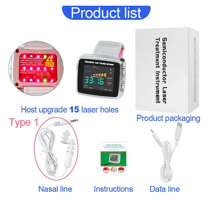 Laser Wrist Watch Hypertension  Diabetes  Rhinitis Sinusitis