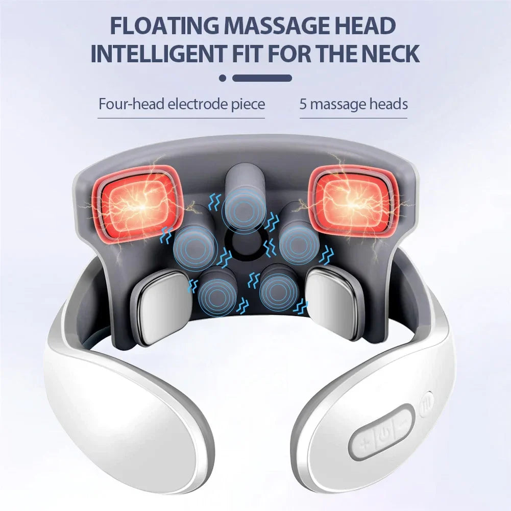 Intelligent Electric Pulse Neck and shouder  Massager with Heat Therapy - WiseWell.Shop