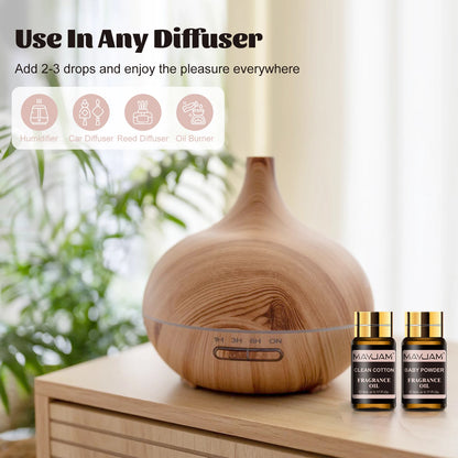 MAYJAM Christmas Gift Set 20pcs Fragrance Oil Coconut & Vanilla Baby Powder Freesia Leather Watermelon Cucumber Melon Aroma Oil