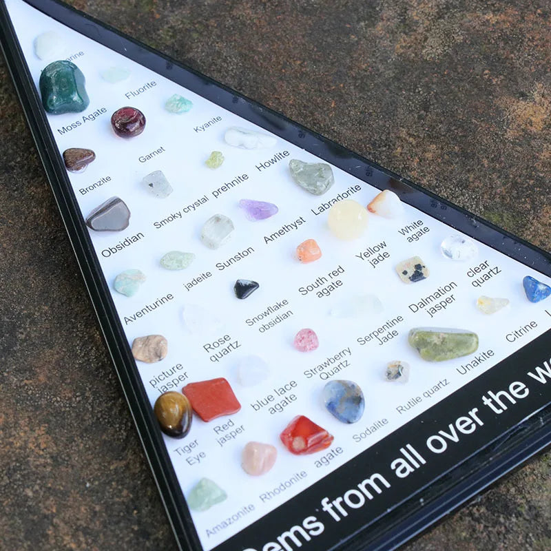 36pcs Gemstone Quartz Crystal Chakra Healing Stones And Crystals Set Hexagon Rose Quartz Gems For Medication Bedroom Decor