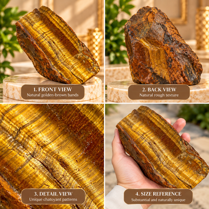 Natural Raw Tiger Eye Crystal – Reiki & Home Décor