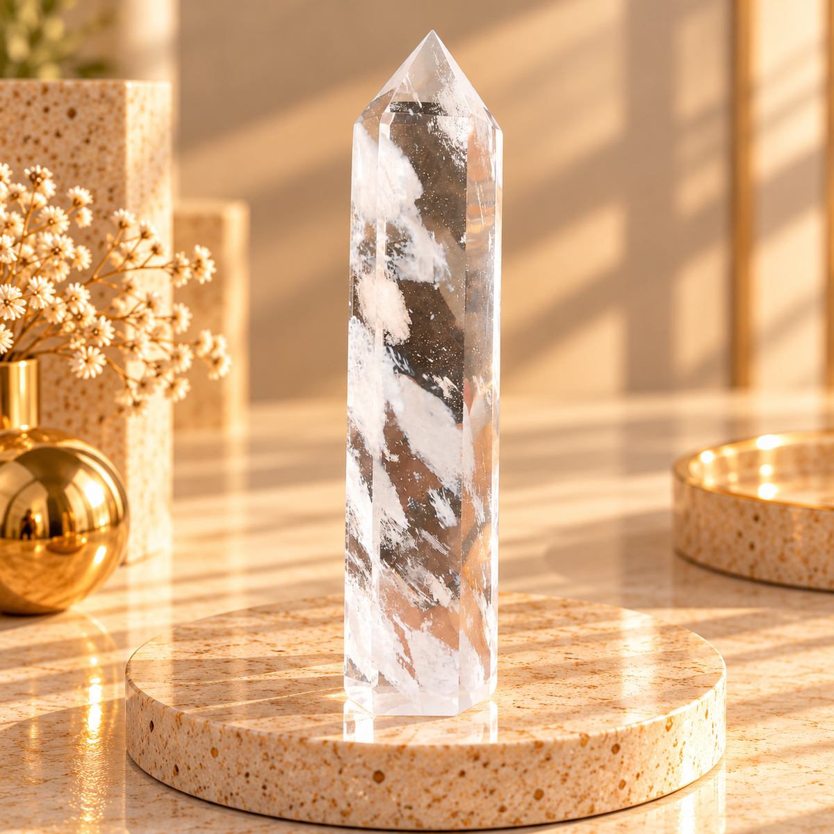 Clear Quartz Obelisk Crystal Point