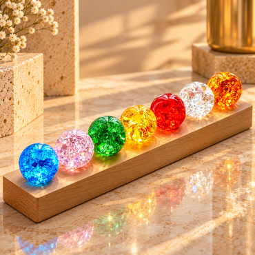 7 Crystal Spheres – LED Light Collection