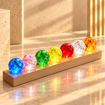 7 Crystal Spheres – LED Light Collection