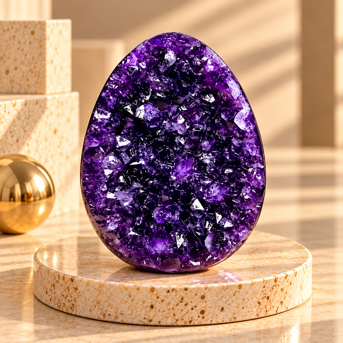 Uruguayan Amethyst Geode Egg