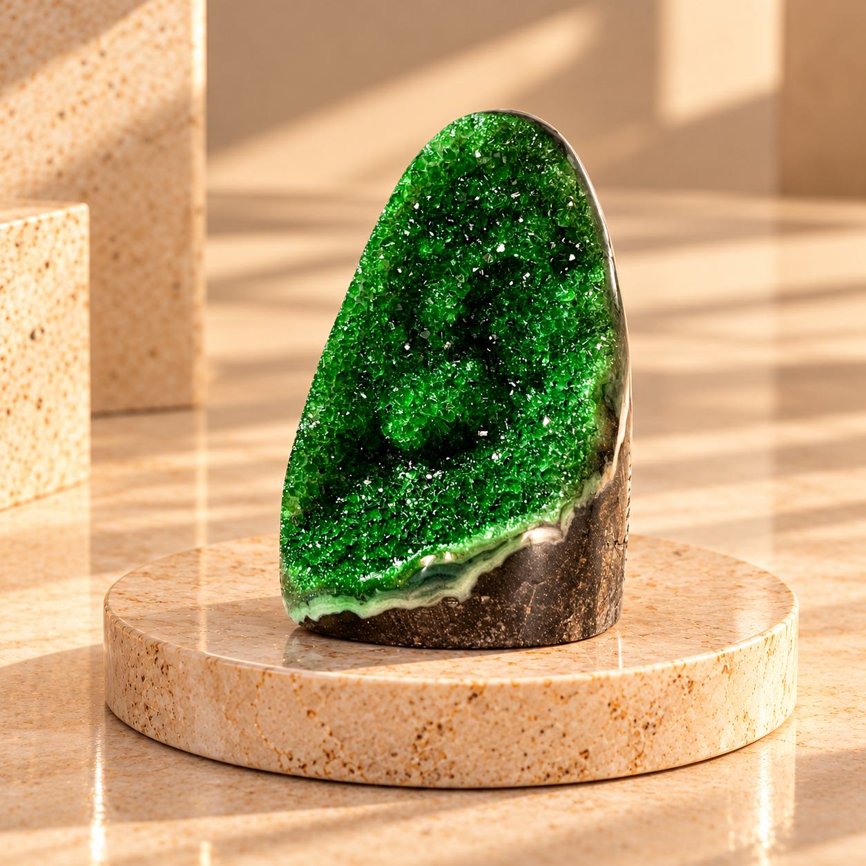 Green Crystal Cluster Point