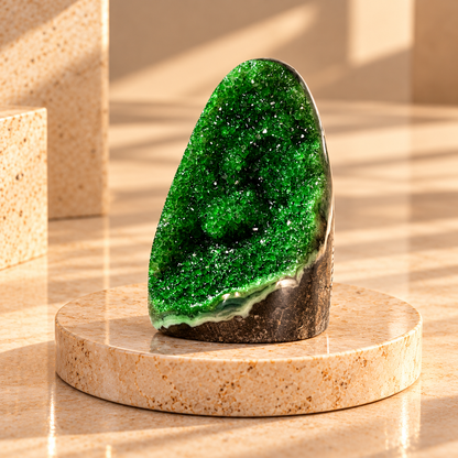 Green Crystal Cluster Point