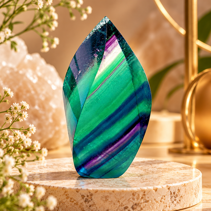 Rainbow Fluorite Flame  & Harmony